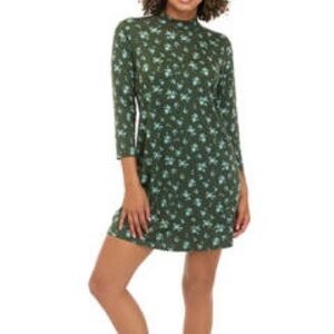 As U Wish Mock Neck A-Line Jersey Dress